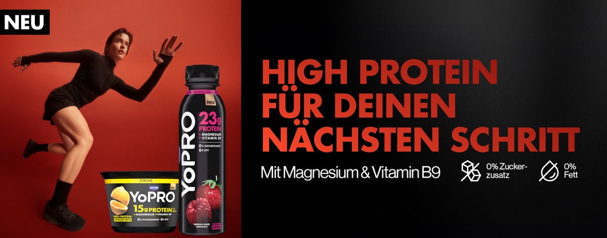 NEUE DANONE PROTEIN BRAND: Danone lanciert High Protein Marke YoPRO