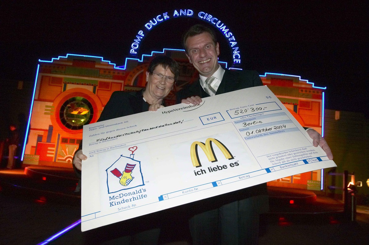 520.300 EURO für schwer kranke Kinder und deren Familien / Glanzvolle Fundraising-Gala zugunsten der McDonald´s Kinderhilfe