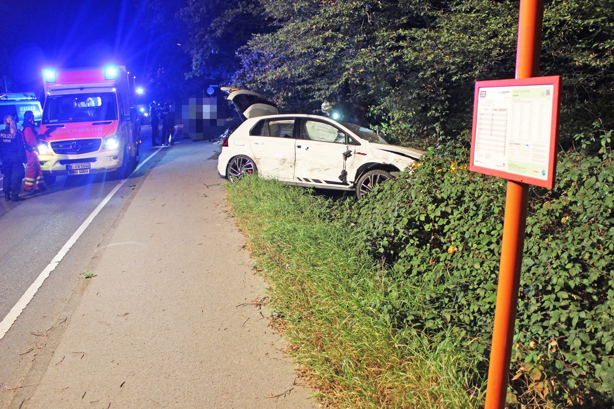 POL-ME: Verdacht des illegalen Autorennens: 19-Jähriger bei Unfall schwer verletzt - Langenfeld - 2109113