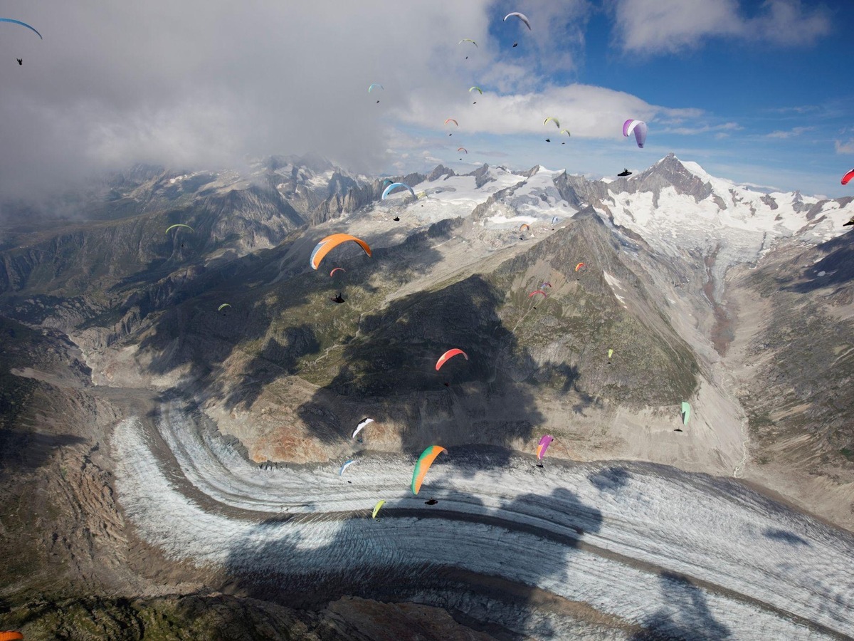 Fiesch als Austragungsort der Gleitschirm Schweizermeisterschaft 5.8.- 9.8.2020