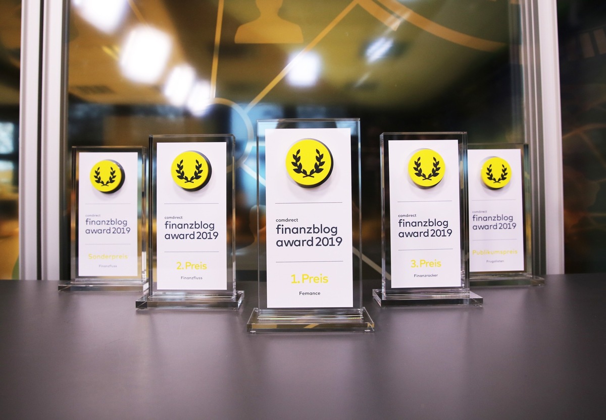 comdirect finanzblog award 2019: Femance gewinnt 1. Platz