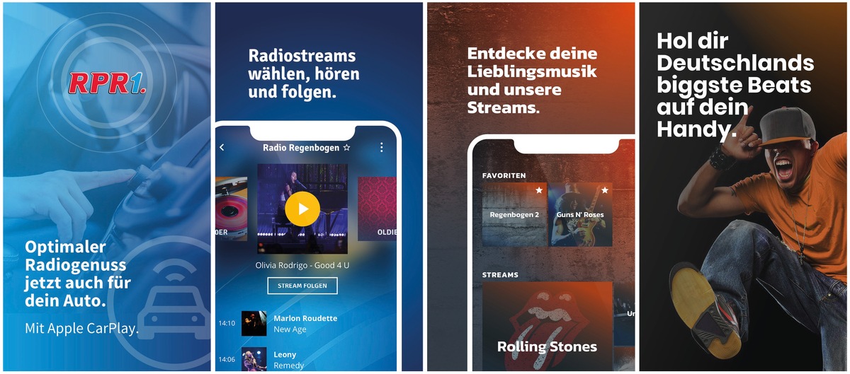 Die Audiotainment Südwest stellt die neuen Apps und Webseiten der vier Sendermarken bigFM, RPR1.,RADIO REGENBOGEN, REGENBOGEN 2 vor