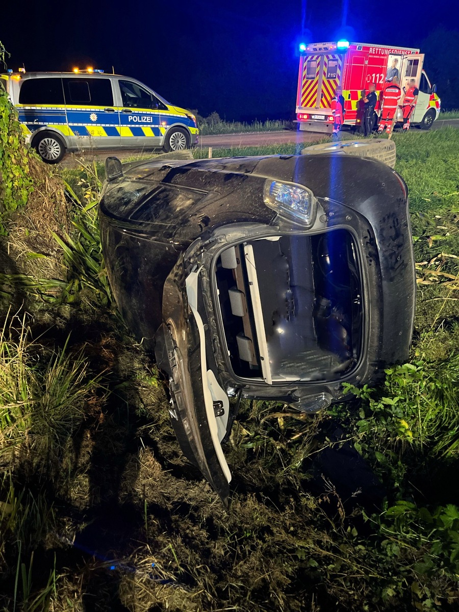 POL-MI: Unfall: Fahrer alkoholisiert und ohne Führerschein unterwegs