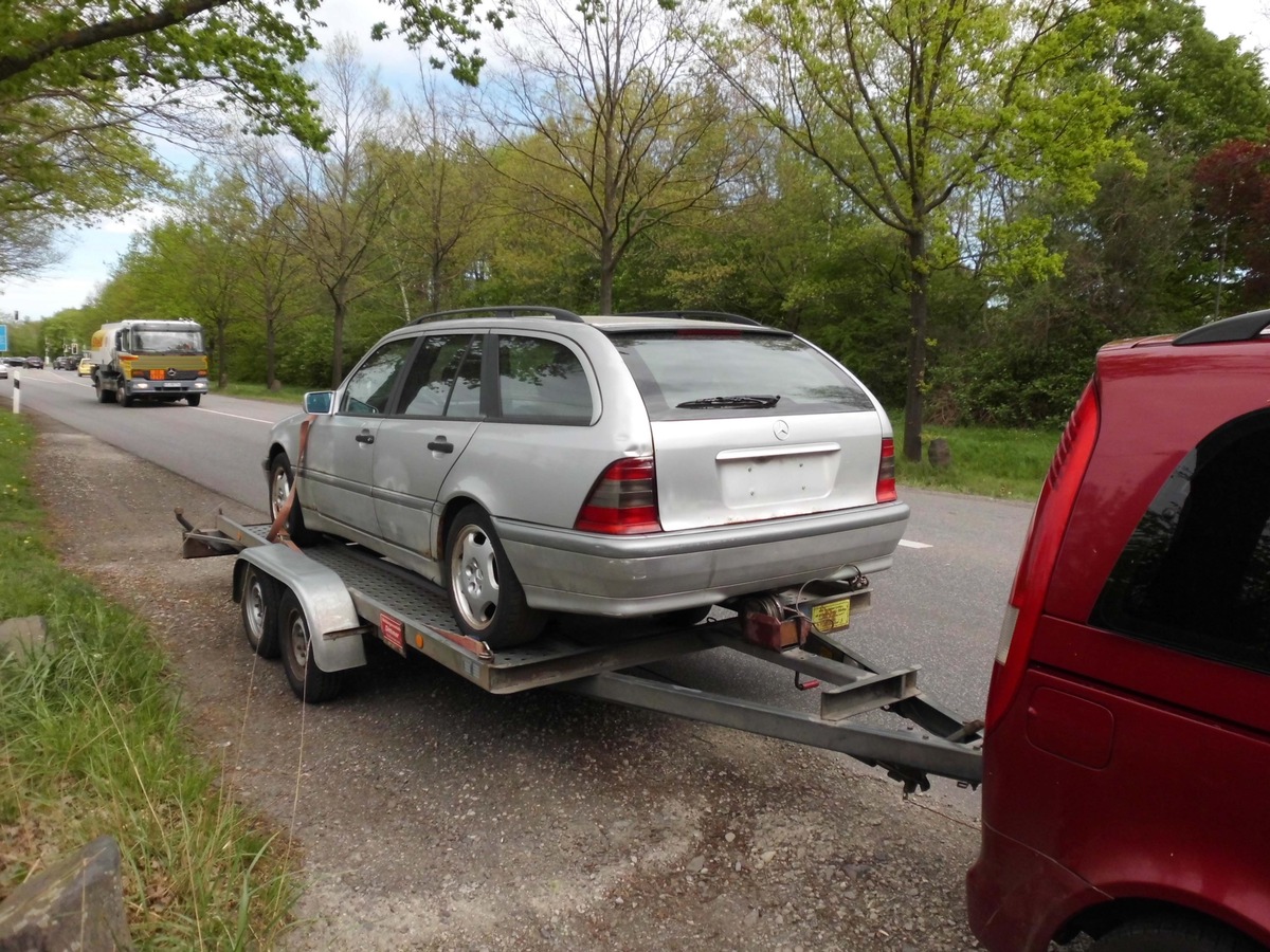 POL-KS: Streife stoppt gefährliches Fahrzeuggespann; Fahrer ohne erforderliche Fahrerlaubnis unterwegs