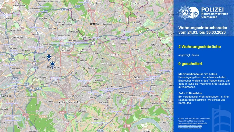 POL-OB: Wohnungseinbruchsradar für Oberhausen