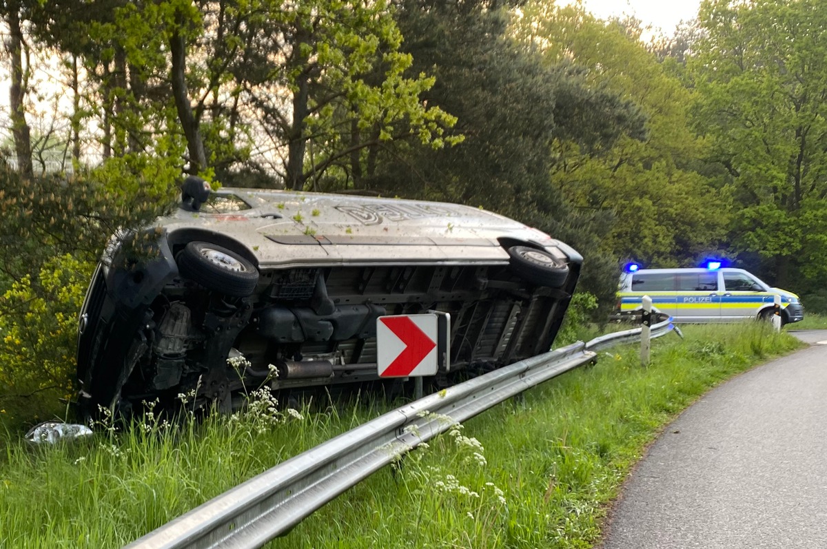 POL-ROW: ++Sekundenschlaf - 25-jähriger Mann bei Unfall verletzt ++