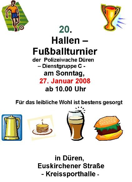 POL-DN: Hallenfußballturnier der Polizeiwache Düren