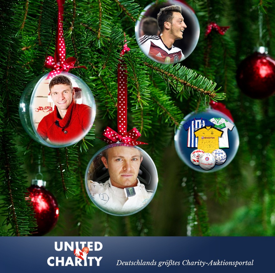 Rosberg, Özil, Müller - Die schönsten Sport-Weihnachtsgeschenke bei United Charity / Mehr als 160 Auktionen aus den Bereichen Fußball, Motorsport, Basketball und Golf