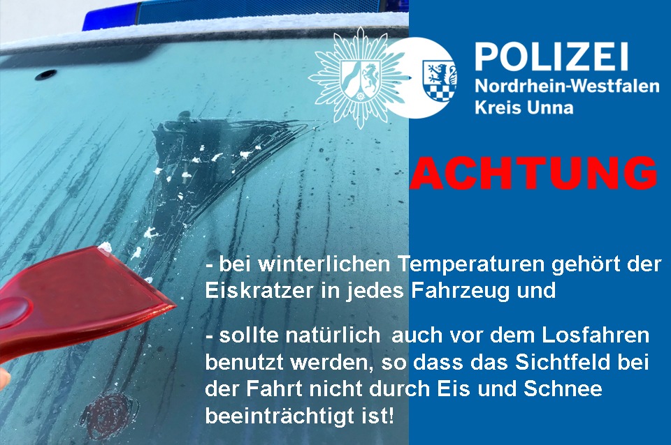 POL-UN: Selm - Ergebnis der Verkehrskontrolle
14 gebührenpflichtige Verwarnungen am frühen Morgen