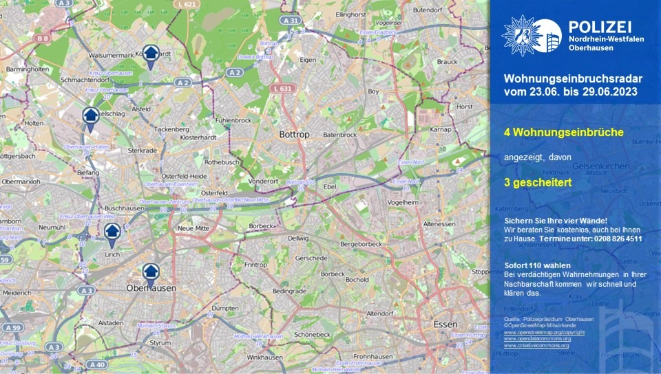 POL-OB: Wohnungseinbruchsradar für Oberhausen