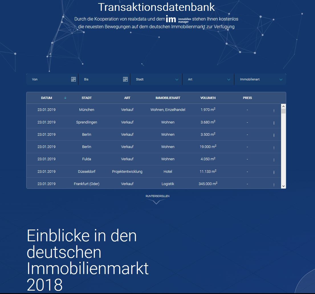 Initiative für mehr Transparenz auf dem Immobilienmarkt gestartet