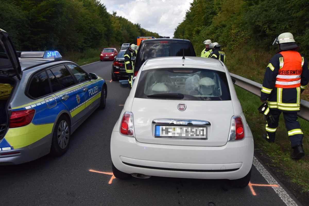 POL-HF: Verkehrsunfall mit Personenschaden -
Auffahrunfall mit schweren Folgen