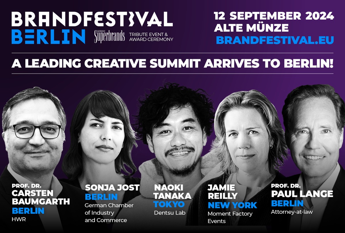 New York, Tokio, Stockholm: BrandFestival Berlin 2024 stellt hochkarätiges internationales Speaker-Line-up vor