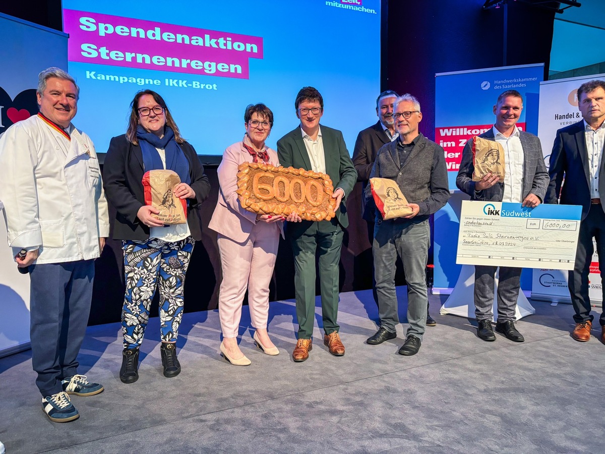 IKK Südwest und Saar-Bäcker sammeln erneut für Kinder in Not