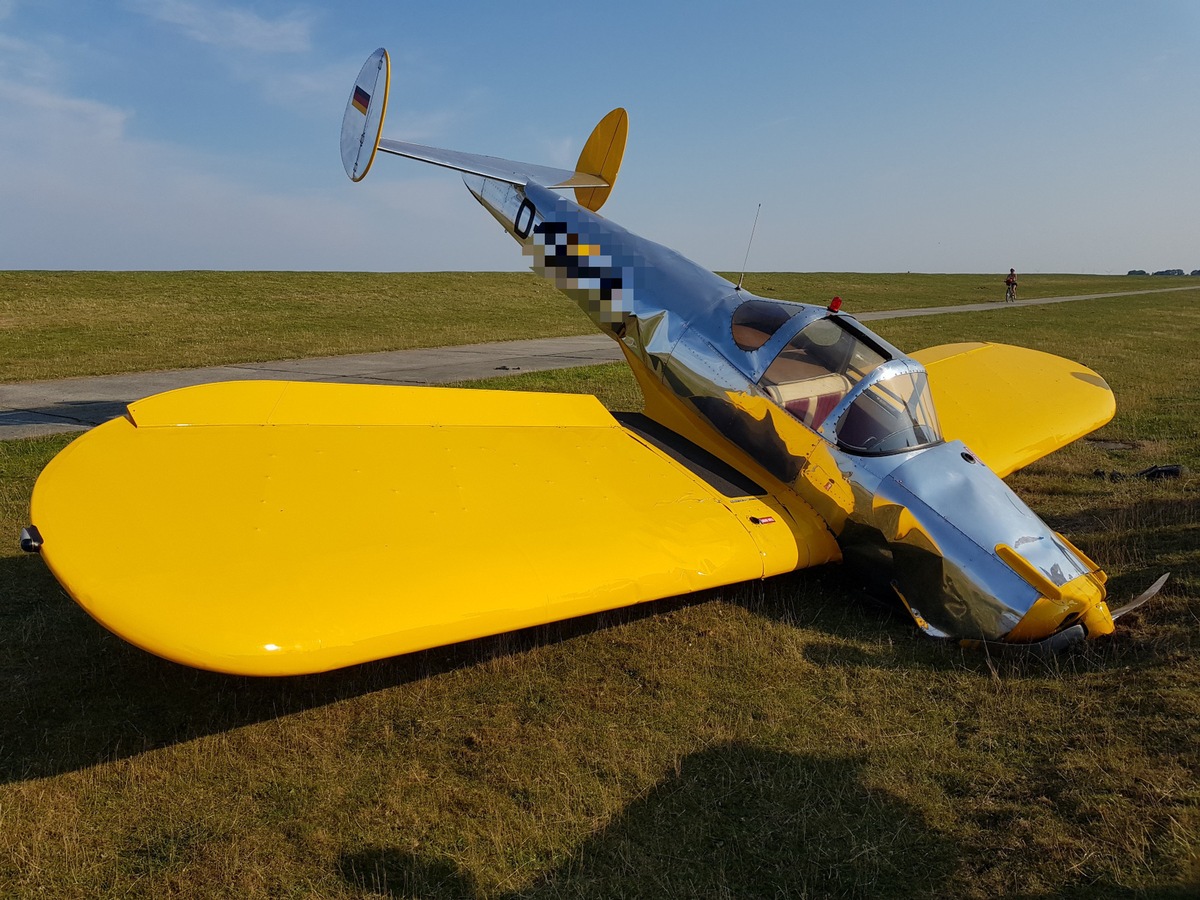 POL-WHV: Flugzeugabsturz in Mariensiel mit glimpflichen Ausgang