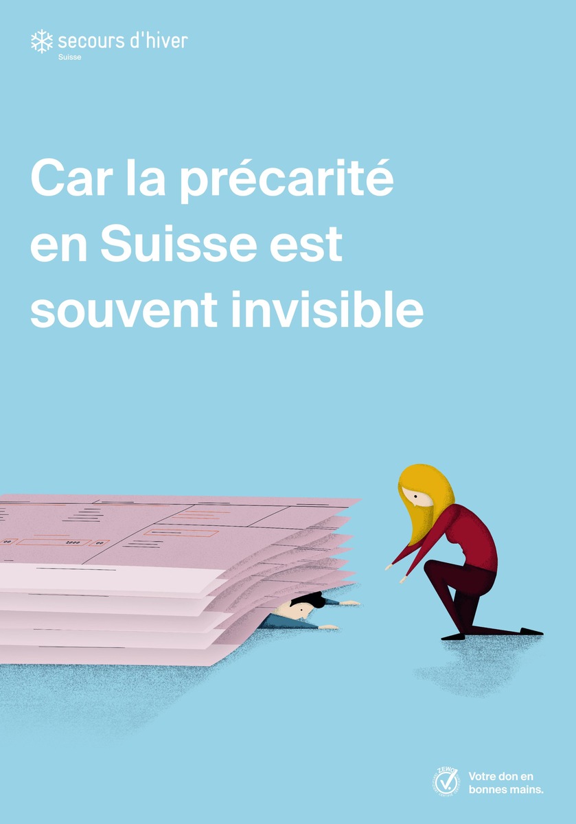 Collecte 2021 : Le Secours d&#039;hiver soutient les personnes en Suisse qui vivent au seuil de la pauvreté / Pour financer son travail, le Secours d&#039;hiver est entièrement tributaire de dons