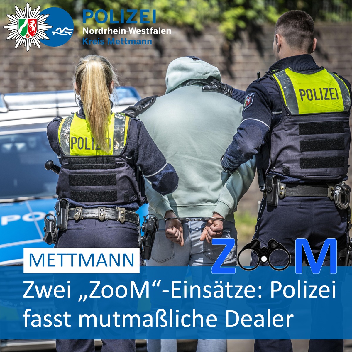 POL-ME: Erfolgreiche &quot;ZooM&quot;-Einsätze: Polizei zeigte erhöhte Präsenz - Mutmaßliche Drogendealer festgenommen - 2308069