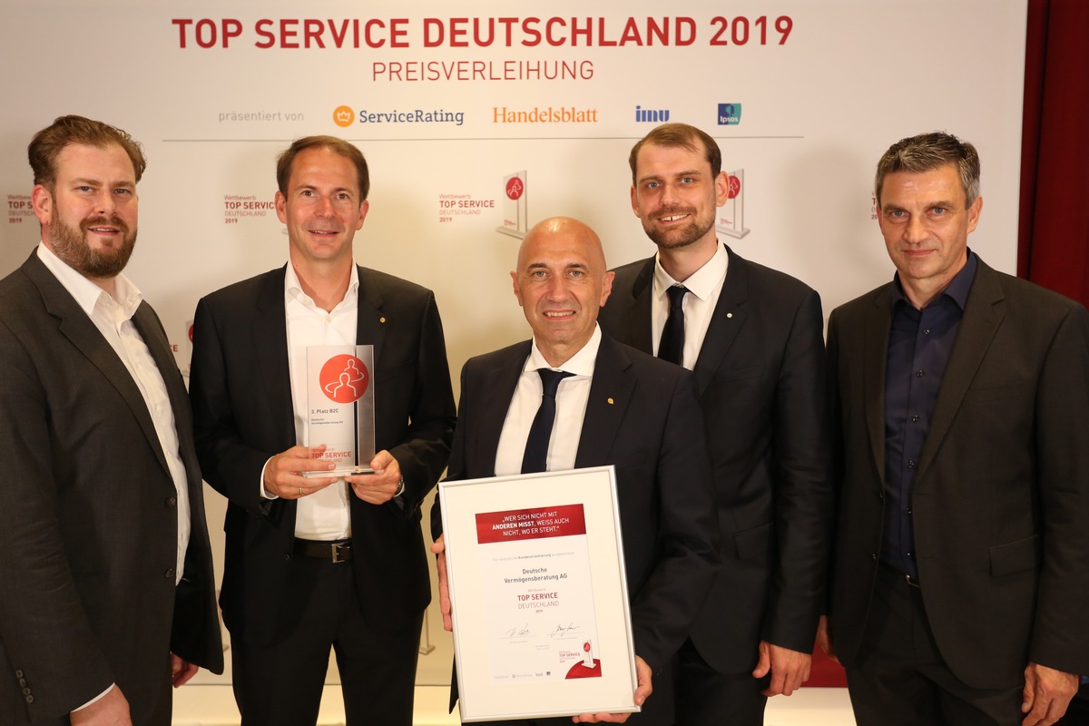 Spitzenplatz bei &quot;TOP SERVICE Deutschland&quot; / Deutsche Vermögensberatung glänzt erneut mit exzellentem Kundenservice