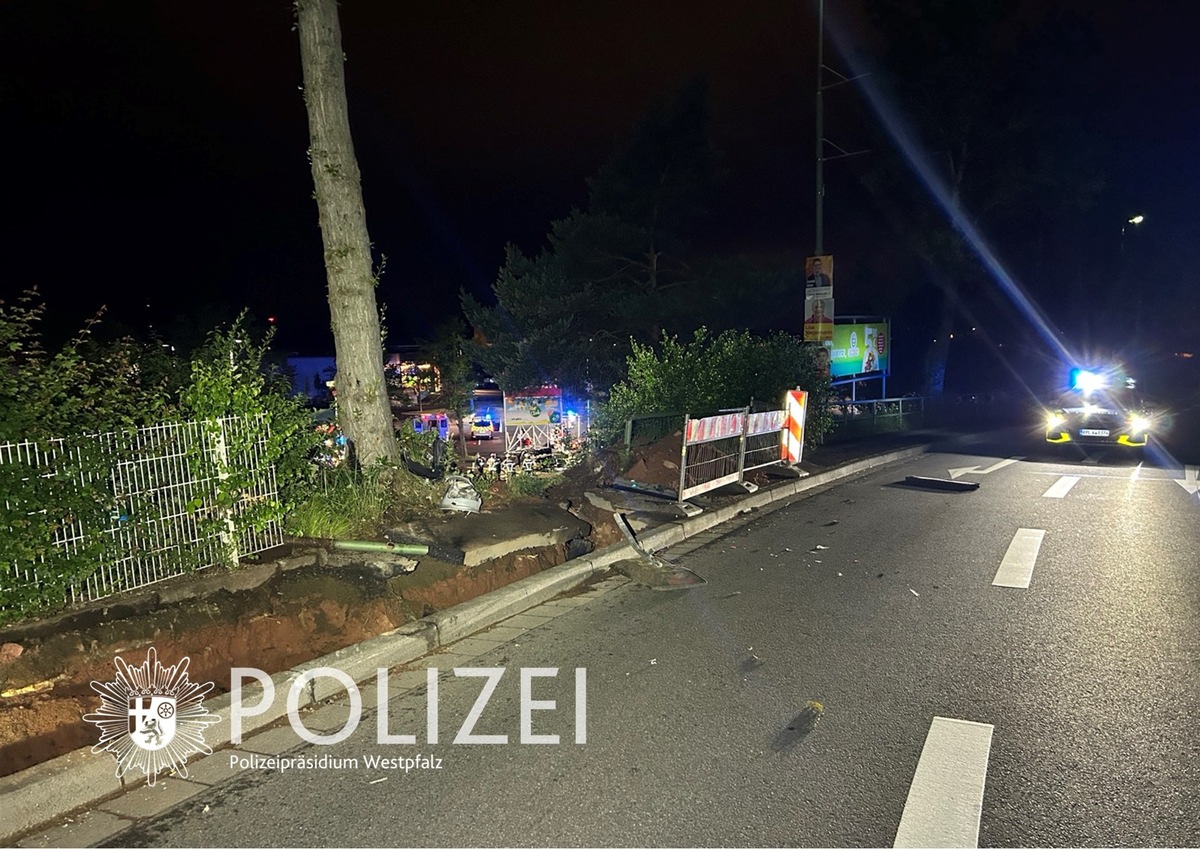 POL-PPWP: Zu hohe Geschwindigkeit führt zu Unfall mit Verletzten