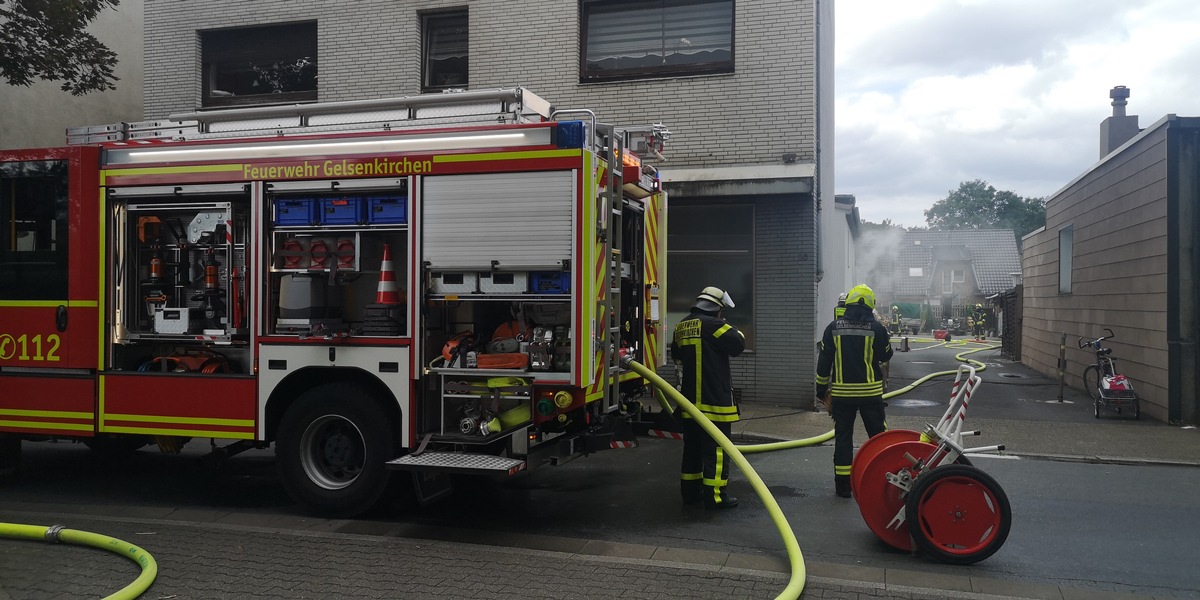 FW-GE: Brand einer Elektrowerkstatt