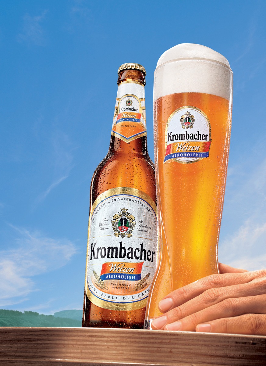 Jetzt neu auf dem Markt: Krombacher Weizen Alkoholfrei