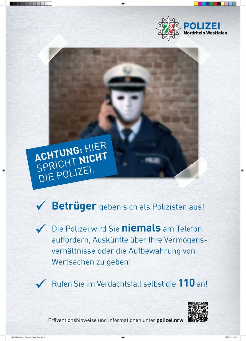 POL-HSK: Falsche Polizei