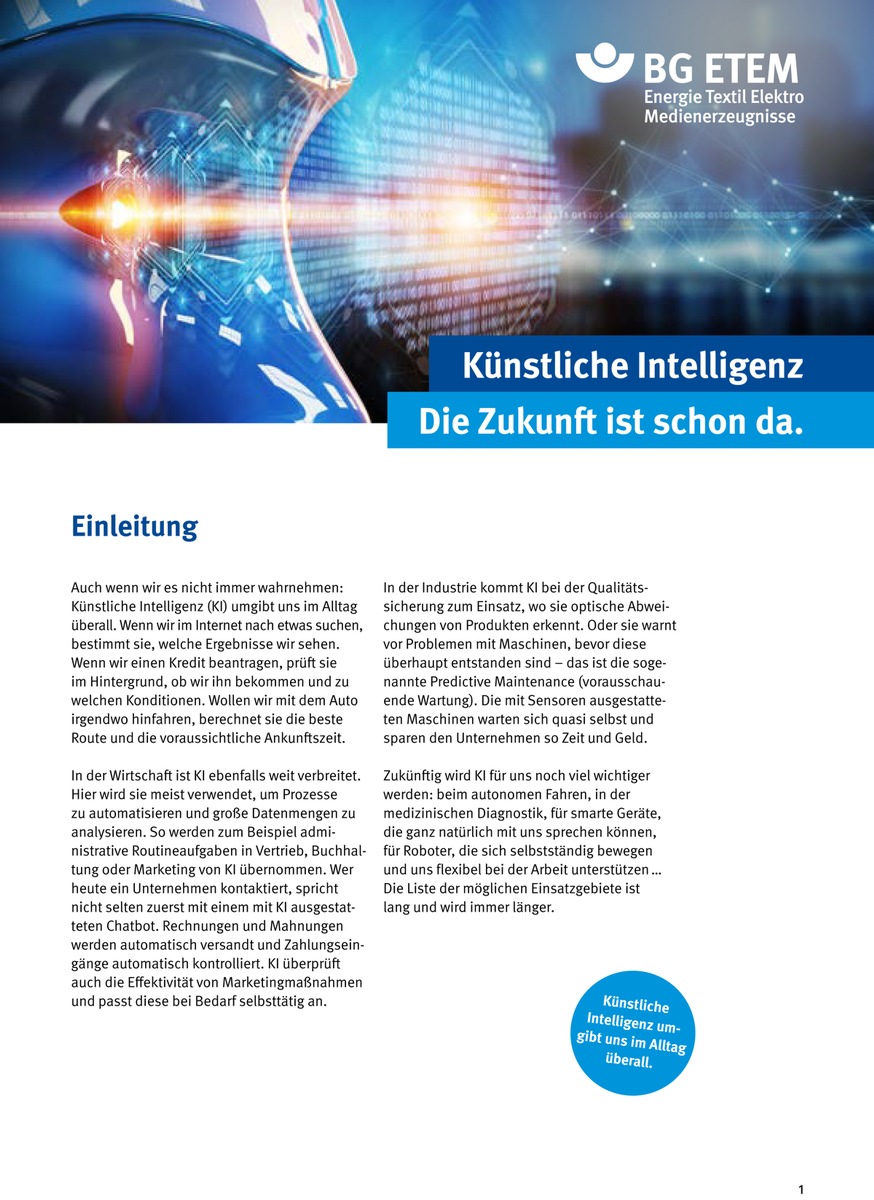 KI in der öffentlichen Verwaltung - Whitepaper der BG ETEM