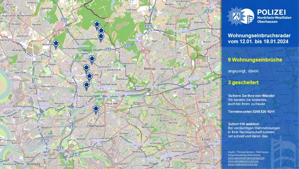 POL-OB: Wohnungseinbruchsradar für Oberhausen