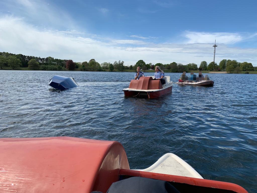 POL-BOR: Bocholt - Weiterer Tretboot-Einsatz der Polizei auf dem Aasee