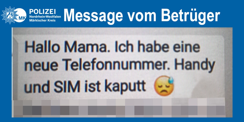 POL-MK: Eltern fallen auf WhatsApp-Betrüger herein