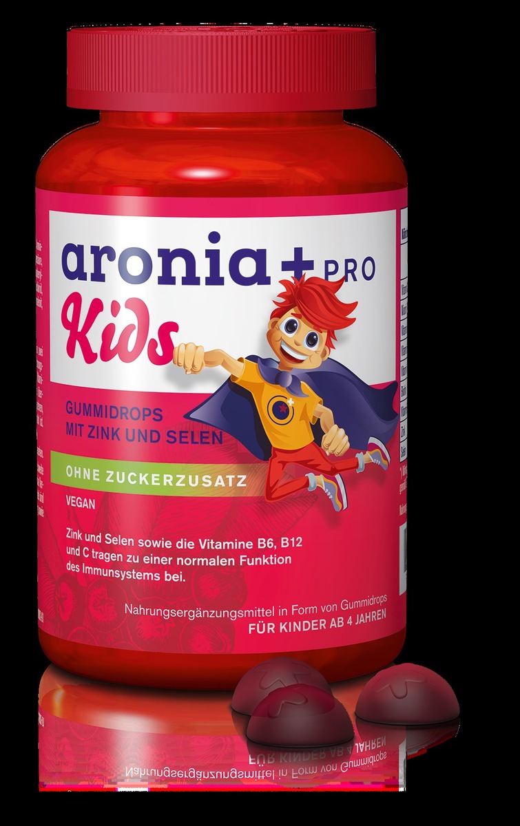 Aronia+ PRO KIDS: Neue Rezeptur ohne Zusatz von Zucker