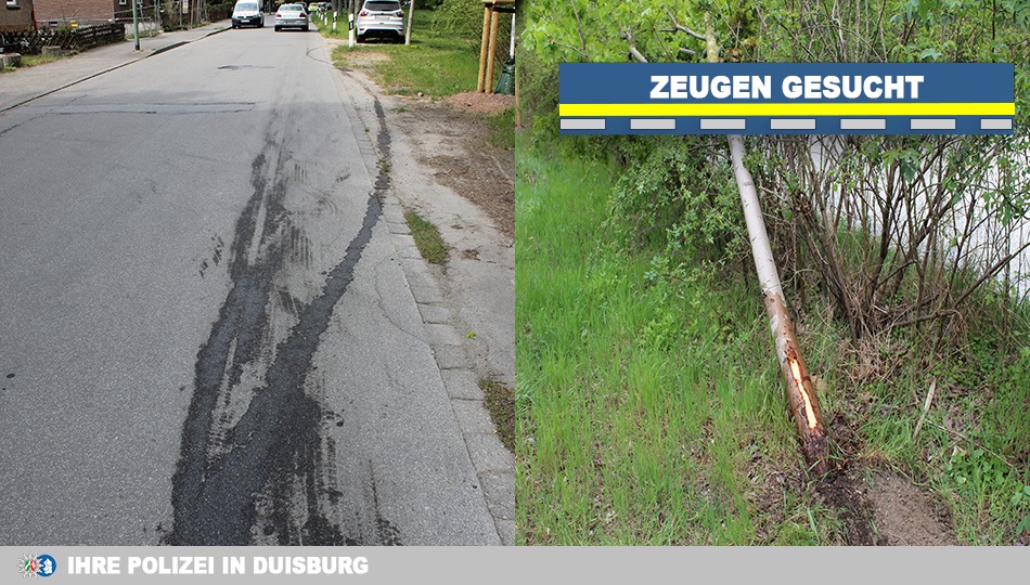 POL-DU: Bergheim: Nach Ausweichmanöver vor einem Baum gelandet