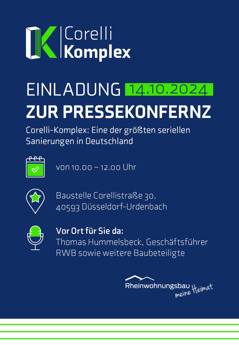 Rheinwohnungsbau realisiert eine der größten seriellen Sanierungen in Deutschland: Erster Bauabschnitt in Urdenbach