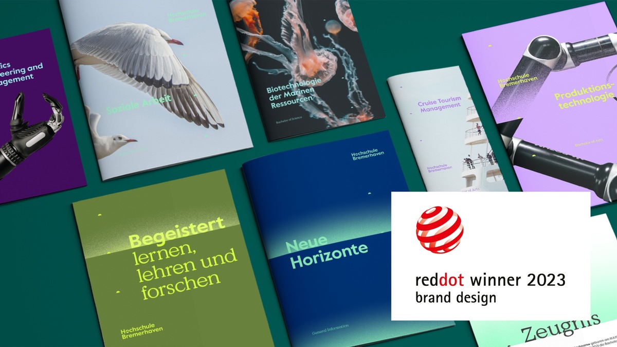 Ausgezeichnet: Der neue Markenauftritt der Hochschule Bremerhaven erhält internationalen Red Dot Communication Award 2023