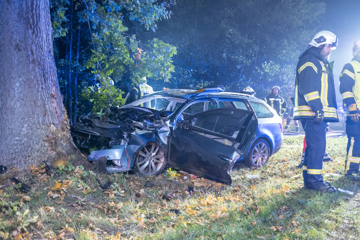 FW-SE: Personenkraftwagen kollidiert mit Baum