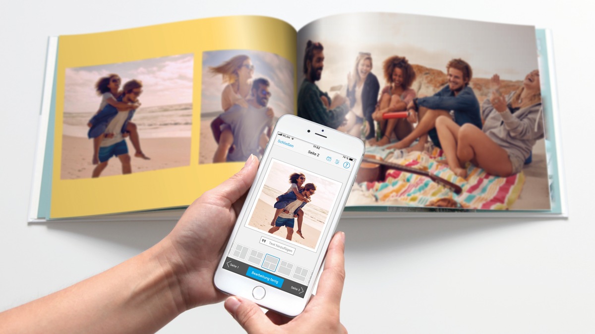 Im Park statt am PC: Pixum Fotobücher lassen sich jetzt kinderleicht per App von überall gestalten