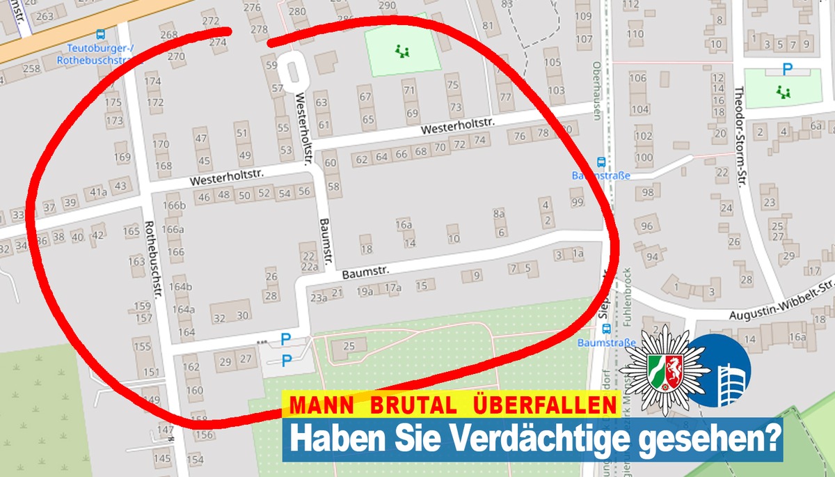 POL-OB: Mann (65) auf Westerholtstraße überfallen - Haben Sie Verdächtige bemerkt?