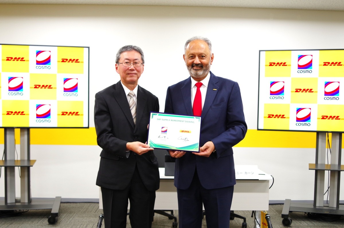 PM: DHL Express und Cosmo Oil Marketing unterzeichnen Vereinbarung zum Einsatz von Sustainable Aviation Fuel in Japan / PR: DHL Express and Cosmo Oil Marketing sign deal to drive further usage of Sustainable Aviation Fuel in Japan