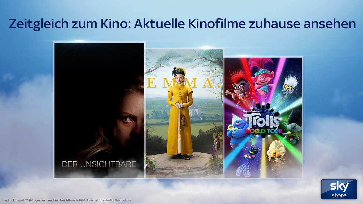 Zeitgleich zum Kino: Kunden genießen mit Sky Store die aktuellsten Kinofilme direkt zuhause