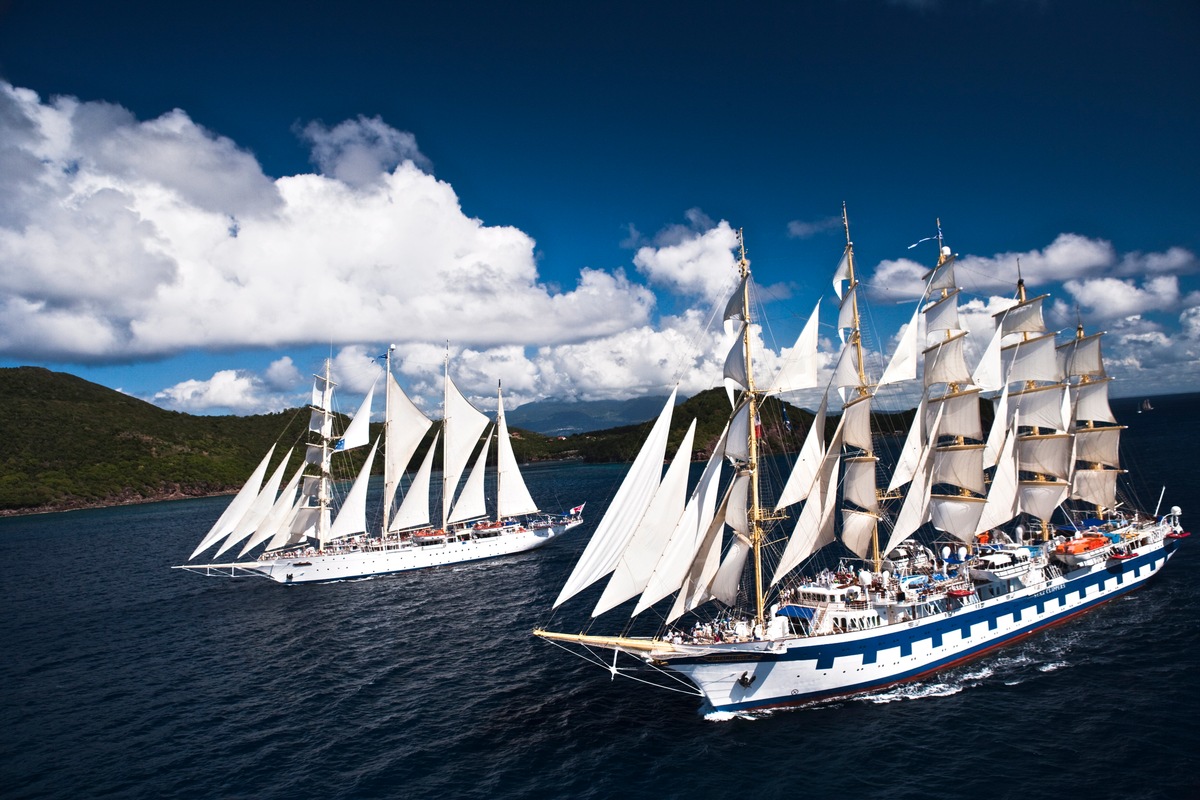 Kreuzfahrt: Im Winter unter weißen Segeln in die Wärme / Winter-Kreuzfahrten auf den drei Großseglern von Star Clippers führen jenseits der maritimen Rennstrecken durch die Karibik und Thailand