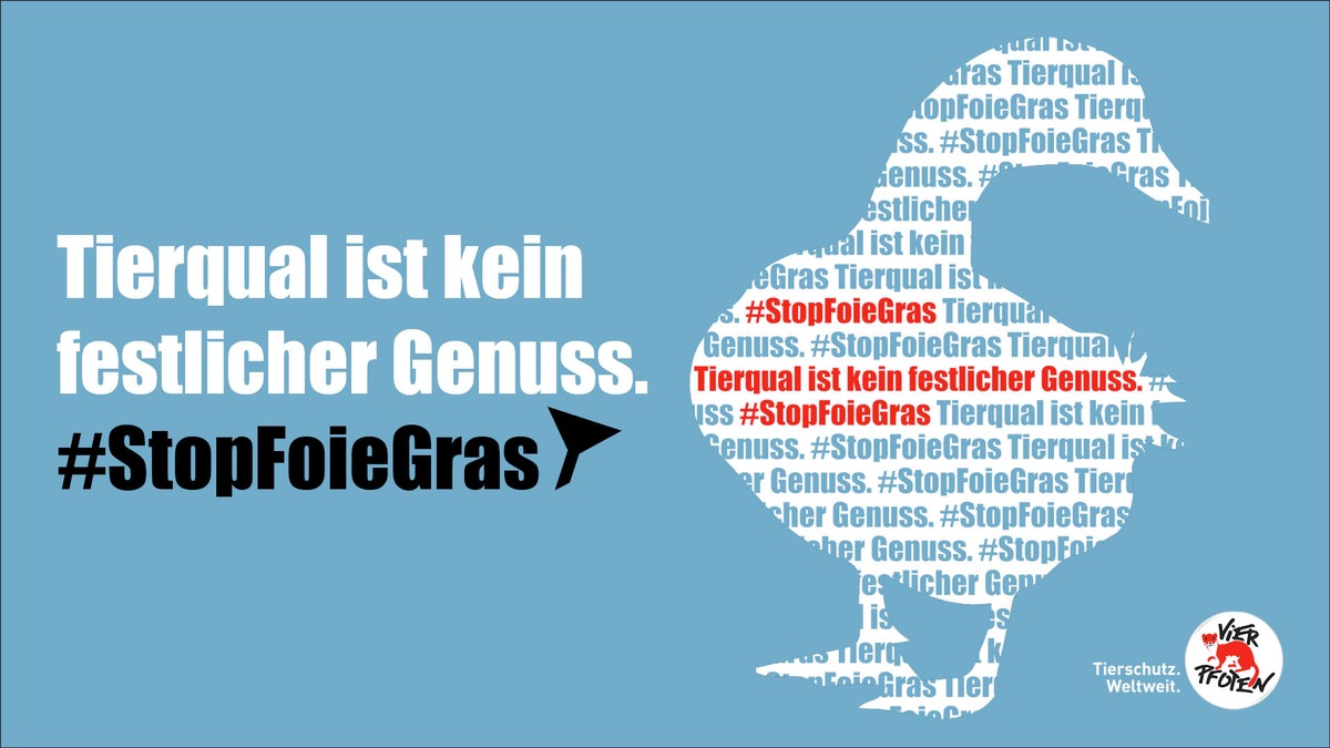 Tierqual ist kein festlicher Genuss. #StopFoieGras