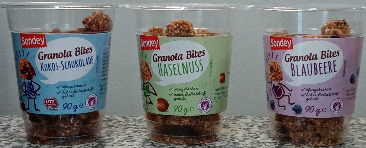 Der niederländische Hersteller Banketbakkerij Merba B.V. informiert über einen Warenrückruf des Produktes &quot;Sondey Granola Bites, 90g&quot;