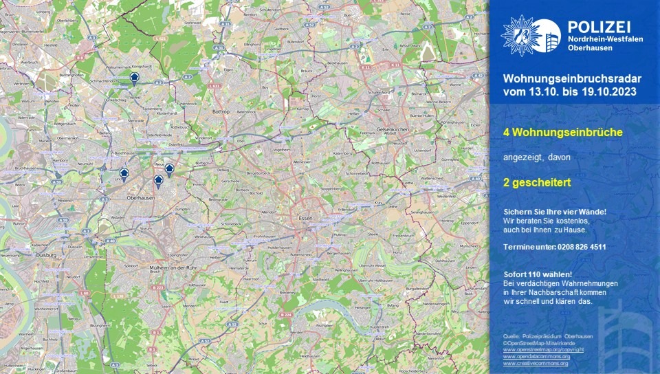 POL-OB: Wohnungseinbruchsradar für Oberhausen