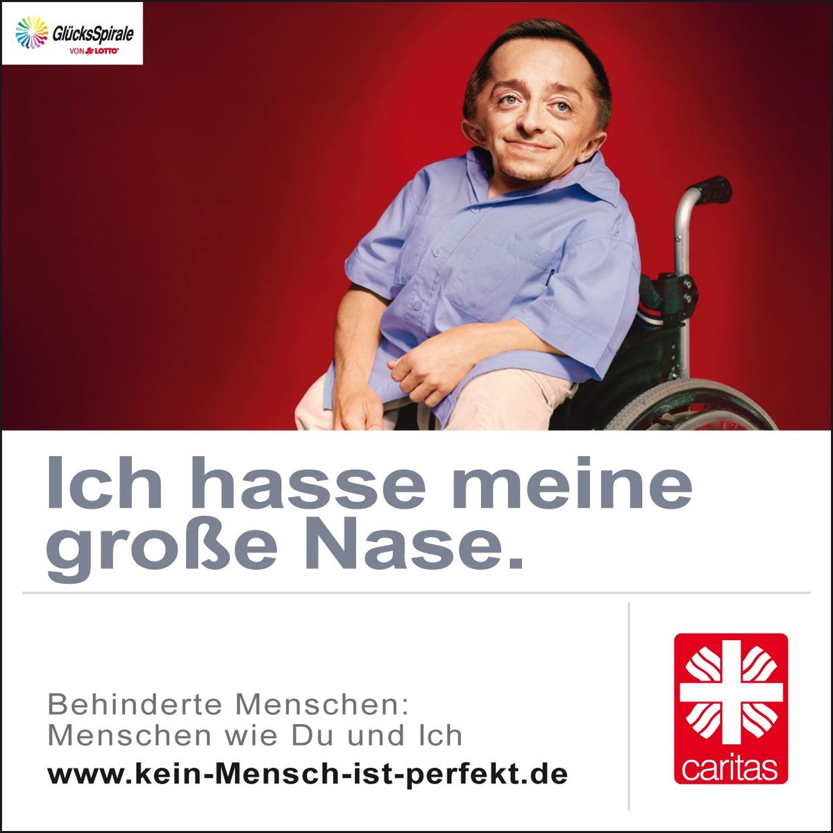 Kampagne 2011: Kein Mensch ist perfekt / Caritas macht auf Anliegen behinderter Menschen aufmerksam (mit Bild)