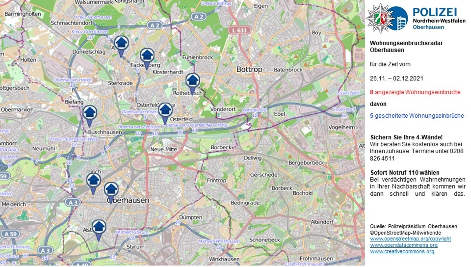 POL-OB: Wohnungseinbruchsradar für Oberhausen