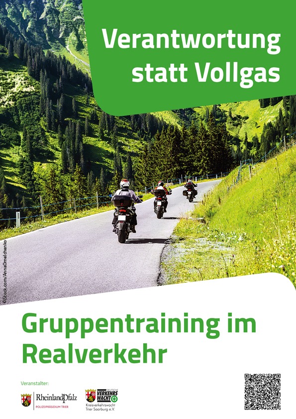 POL-PPTR: Motorrad-Gruppentrainings von Profis - Verantwortung statt Vollgas