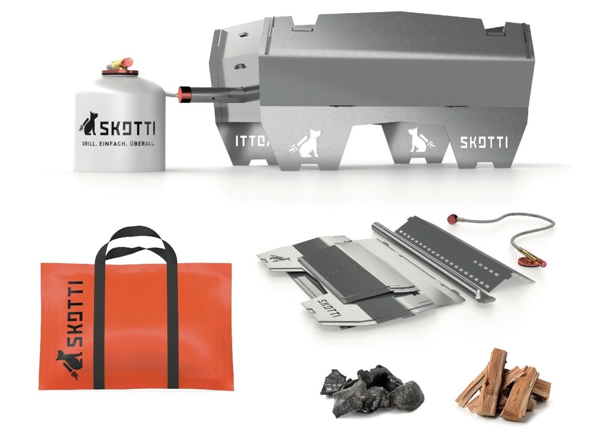 Das perfekte Weihnachtsgeschenk: SKOTTI, der erste zerlegbare Gasgrill der Welt, pflanzt für jede Bestellung bis Weihnachten einen Baum / Rabatte und Geschenk-Sets unter www.skotti-grill.eu