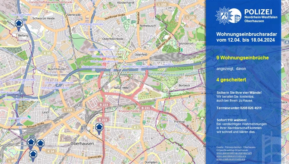 POL-OB: Wohnungseinbruchsradar in Oberhausen