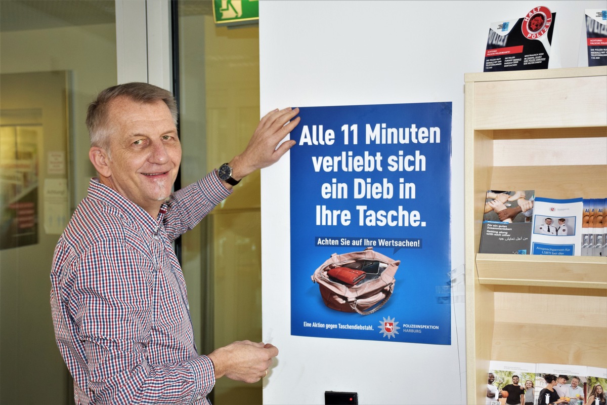 POL-WL: Präventionskampagne gegen Taschendiebstahl wird fortgesetzt - Neue Plakate werden verbreitet