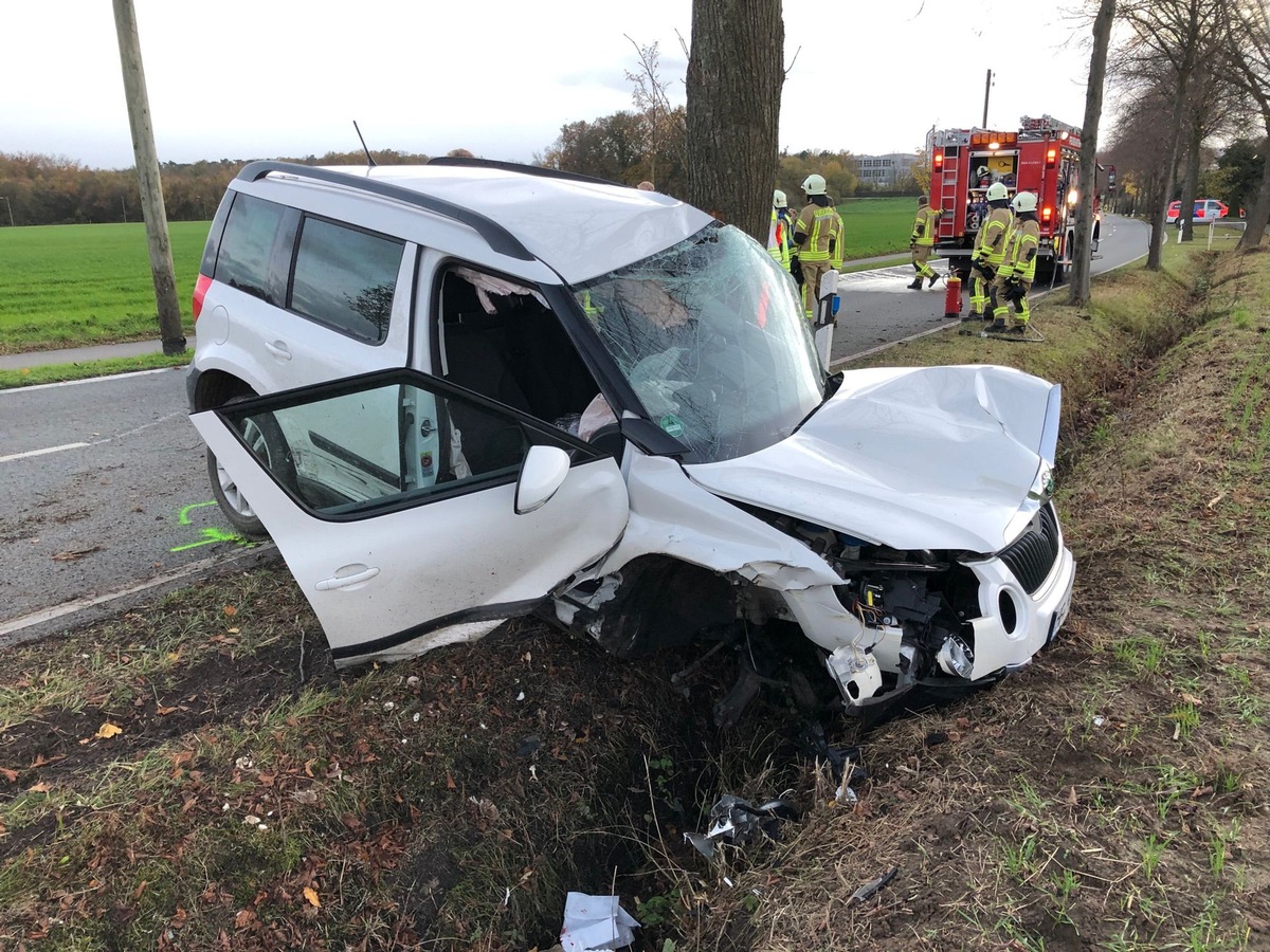 POL-HF: Verkehrsunfall mit drei schwer verletzten Personen